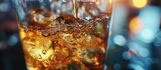 Alcoholic drinks being enjoyed, celebrating the moment with close-up of a glass.