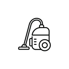 Vacuum cleaner line icon isolated on transparent background