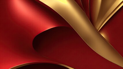 Red with golden Glam Edge Background