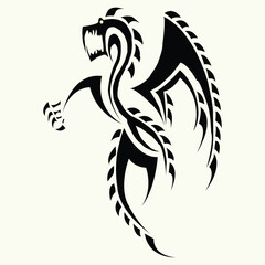 tattoo of a Dragion bird vector 