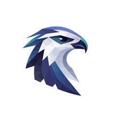 Eagle head logo design template. Vector illustration