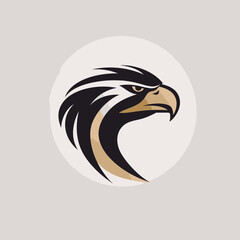 eagle head logo vector icon illustration design template isolated on white background