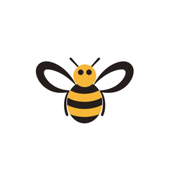Bee icon on white background. Honey bee icon. Honeybee icon.