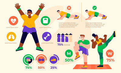 Home workout infographics