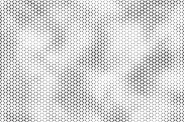 Black and white halftone triangles pattern. Abstract geometric gradient background. Vector illustration.