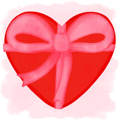 Valentine day heart shaped box