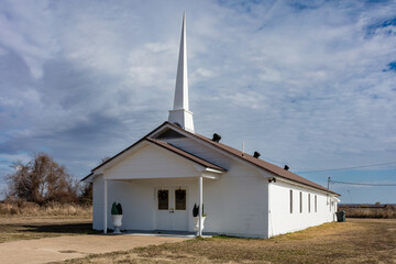 Rural church building in the deep south of Mississippi - 699649520