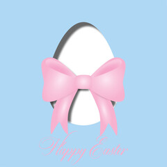 easter egg with ribbon