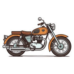 vector illustration of a classic motorbike