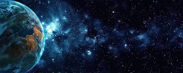 Foto auf Acrylglas Universum Celestial mesmerizing journey through nebulae and galaxies of infinite cosmos. Exploring wonders of universe from nebulae to distant star fields