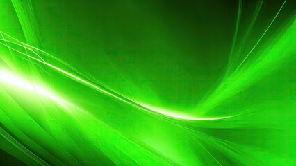 Obraz premium Abstract Green background with dynamic light effect