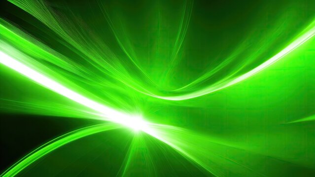 Abstract Green background with dynamic light effect