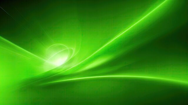 Abstract Green background with dynamic light effect