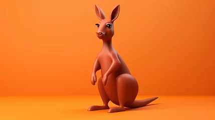 Deurstickers kangaroo 3D © Anthony