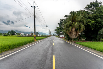 Empty Straight road