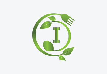 Nature and latter I with frok and spoon and healthy food
