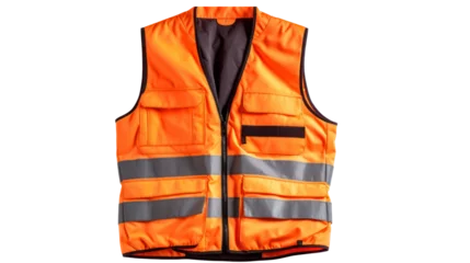 Foto op Canvas Safety Vest Jacket, Isolated Security, on white background © CStock