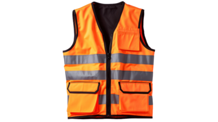 Safety Vest Jacket, Isolated Security, on white background