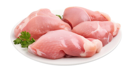 Fresh raw chicken isolated on transparent background,PNG image.	