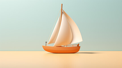sailboat on the ground