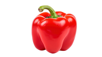 Top view of Bell pepper isolated on transparent background,PNG image.