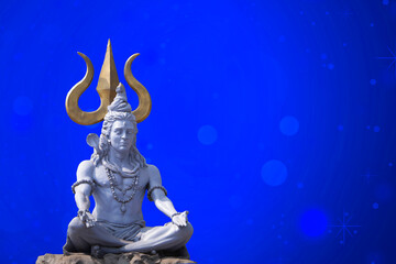 Happy Maha Shivaratri greeting card Hindu festival Maha Shivratri, Shiva Haridwar statue