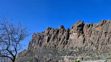 Mountain landscape in Gran Canaria, Canary Island, Spain.