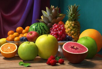 fruits on a table