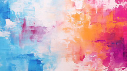 Fototapeta premium Closeup of abstract rough bright colorful painting texture, with oil brushstroke, pallet knife paint on canvas, seamless pattern, copy paste area for texture