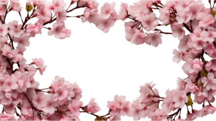 cherry blossom background with copy space for your text or image, generative AI.