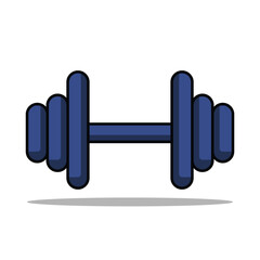 blue dumbbells isolated on white background. Vector illustration