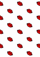 seamless pattern with lips