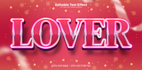 Lover editable text effect in modern trend style valentine's day