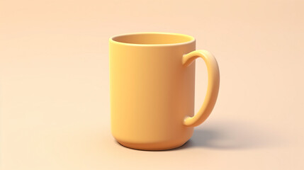 cup on yellow background