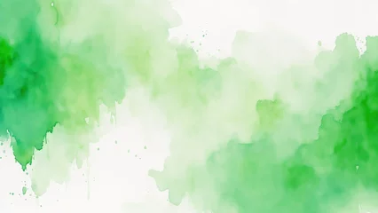 Fotobehang Green Bleeding Watercolor texture Background © Reazy Studio