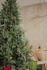 christmas tree in the interior