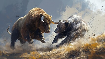 The Battle of the Bear and the Bull
