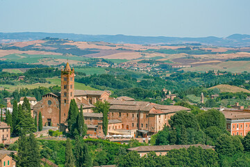 Fototapeta na wymiar landscape of region country, Tuscany, Siena, Italy