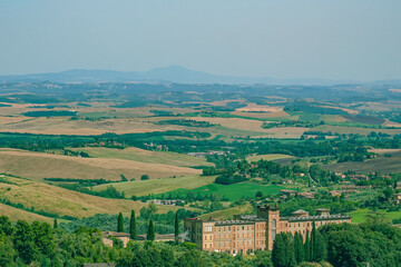 landscape of region country, Tuscany, Siena, Italy