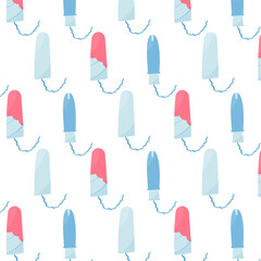 tampon woman period pattern textile blood vector