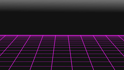 abstract retro purple dark synthwave background with lines