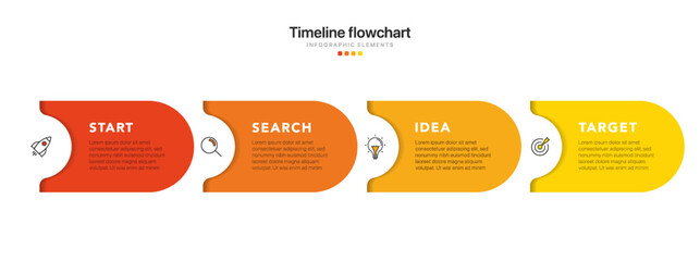 Timeline infographic design with  options or steps. Infographics for business concept. Can be used for presentations workflow layout, banner, process - obrazy, fototapety, plakaty