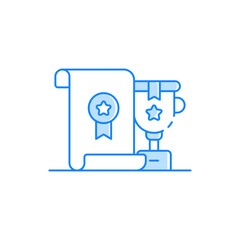 Certificate, trophy icon, award, recognition, achievement, honor, accreditation, diploma, credential, success, accomplishment, certification, prize, triumph, accolade, qualification, medal, victory