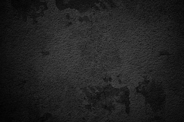Dark grey black wall background or texture