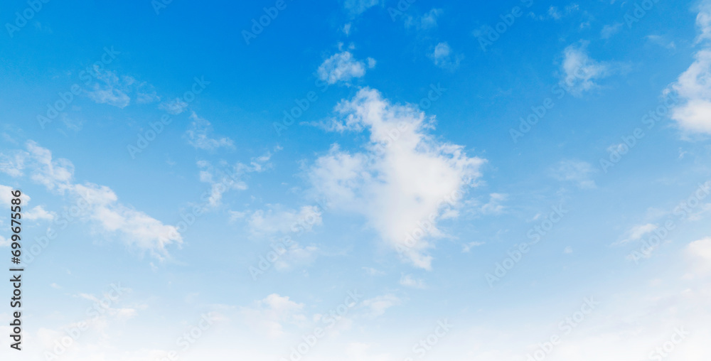 Wall mural beautiful blue sky with cloudy in mornig light