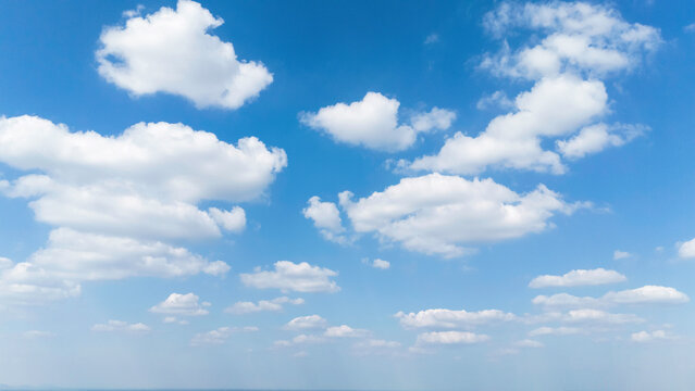 beautiful blue sky with cloudy in mornig light