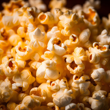 Close up aesthetic poppcorn
