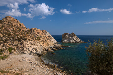 Beautiful Kalou beach, Ikaria, North Aegean Islands, Greece