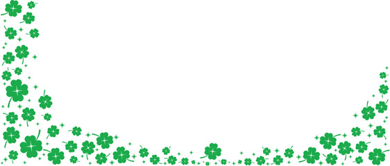 clover leaf background st patrick's day with transparent background vector eps 10 - obrazy, fototapety, plakaty