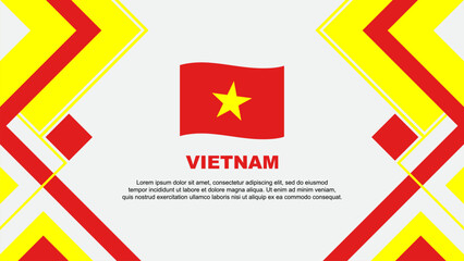 Vietnam Flag Abstract Background Design Template. Vietnam Independence Day Banner Wallpaper Vector Illustration. Vietnam Banner